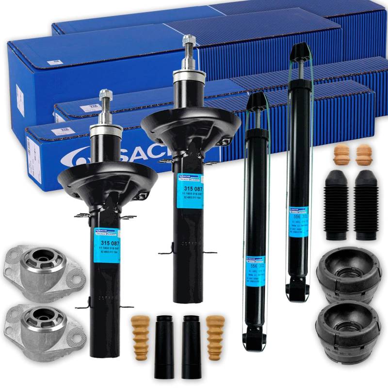 4x SACHS Stoßdämpfer Domlager 2x Protection-Kit vorne + hinten für A3 (8L1) von BandelOne