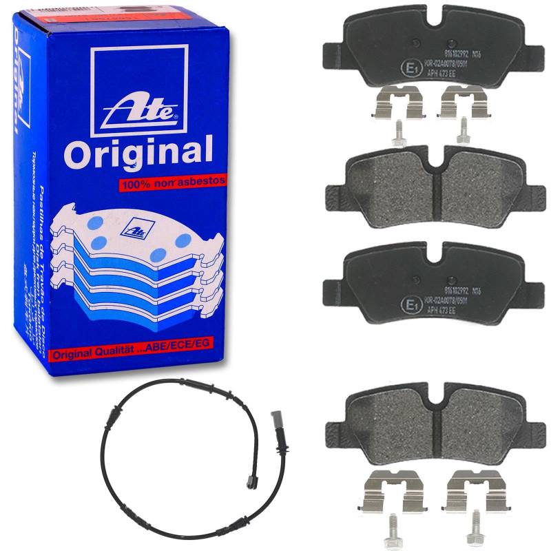 ATE Bremsbeläge + Warnkontakt hinten passend für Mini F55 F56 F57 von BandelOne