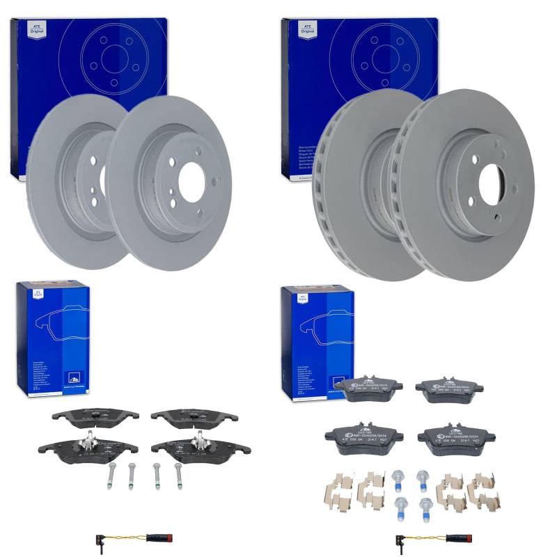 ATE Bremsscheiben + CERAMIC vorne + hinten passend für SLK SLC R172 von BandelOne