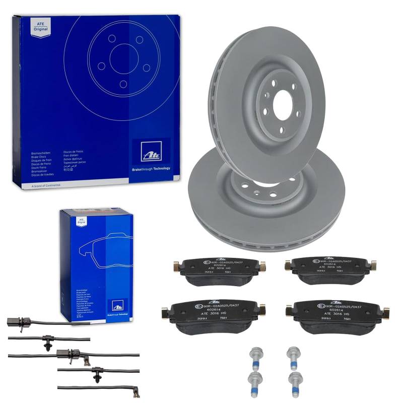 ATE Bremsscheiben 350mm + Beläge hinten passend für Q7 Q8 A8 von BandelOne
