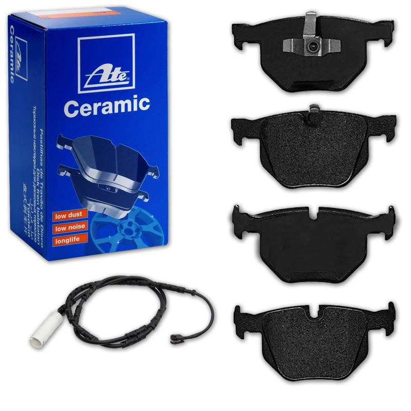 ATE CERAMIC Bremsbeläge + Warnkontakt hinten passend für 3er E90 E91 E92 E93 von BandelOne