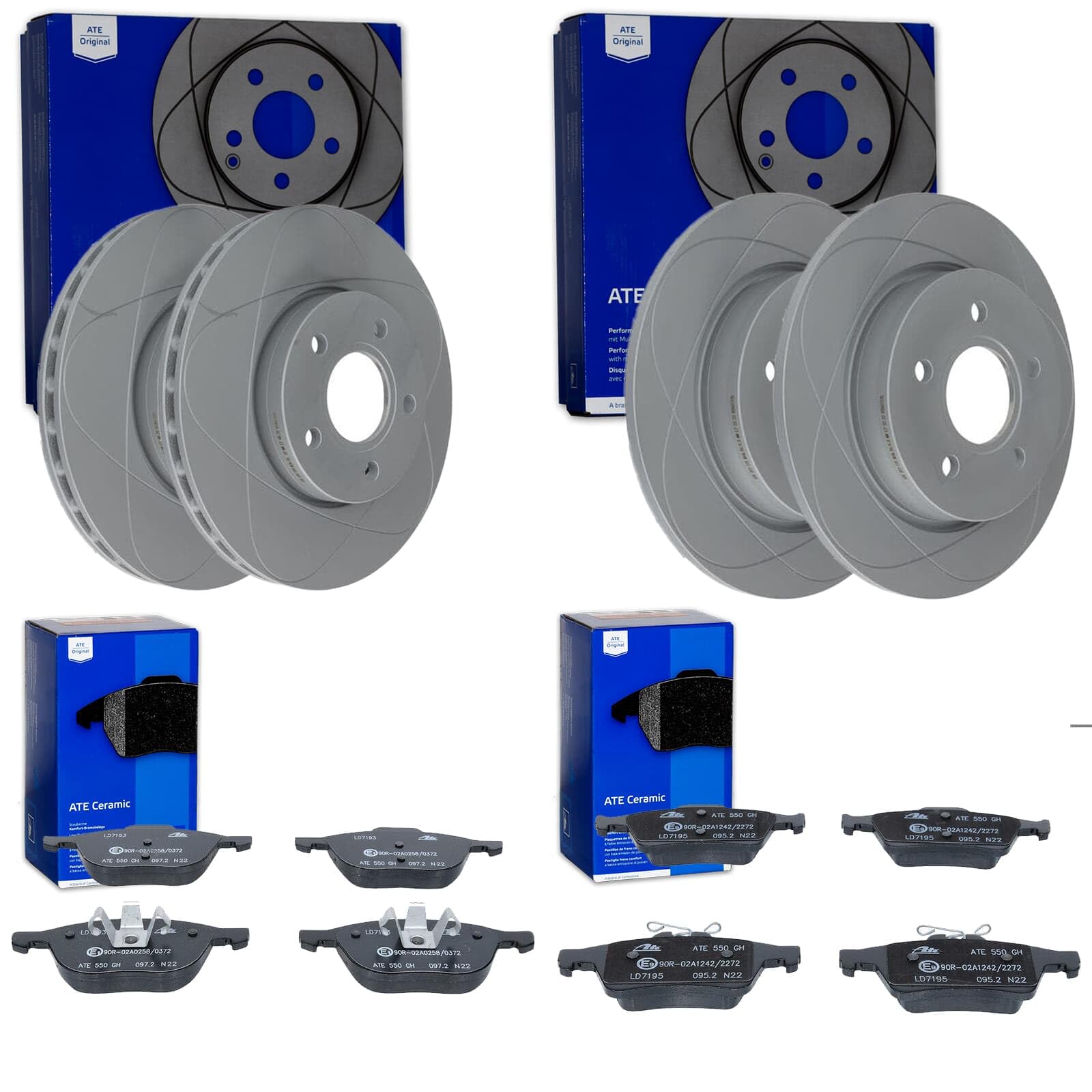 ATE PowerDisc Bremsscheiben + Beläge vorne + hinten passend für Focus 3 III MK3 ATE PowerDisc Bremsscheiben + Beläge vorne + hinten passend für Focus 3 III MK3 von BandelOne