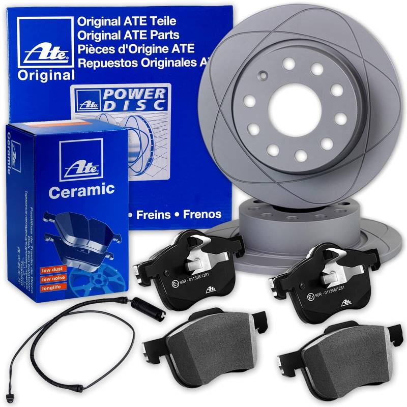 ATE PowerDisc Bremsscheiben + CERAMIC Beläge hinten passend für Mini R55-R59 von BandelOne