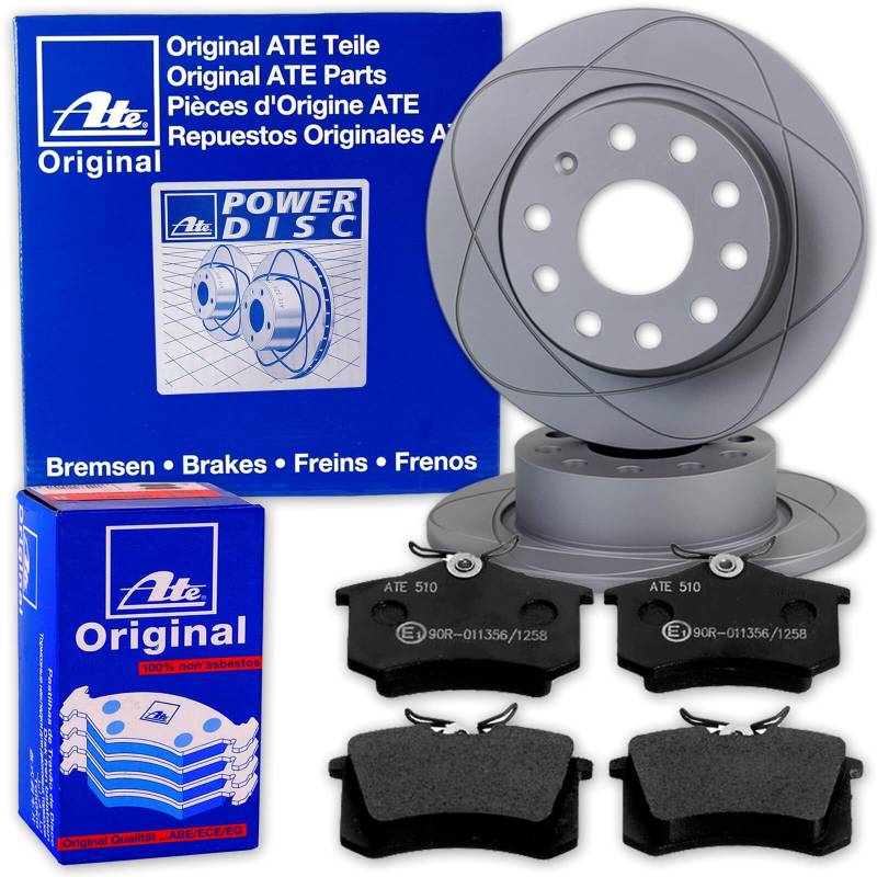 ATE PowerDisc Bremsscheiben 245mm + Beläge hinten für A4 B5 quattro/Allrad von BandelOne