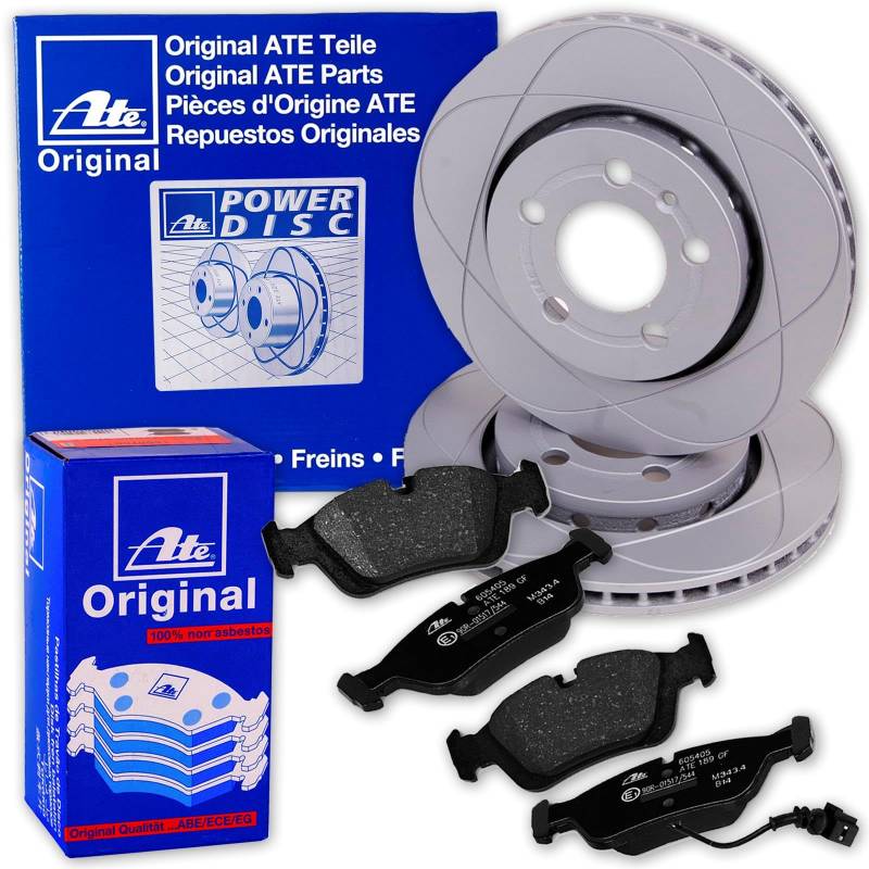 ATE PowerDisc Bremsscheiben 288mm + Beläge vorne für A4 B5 8D + EXEO + SUPERB von BandelOne