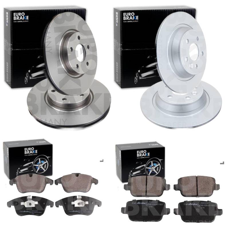 BandelOne Bremsscheiben + Beläge vorne + hinten passend für Mondeo 4 IV MK4 von BandelOne