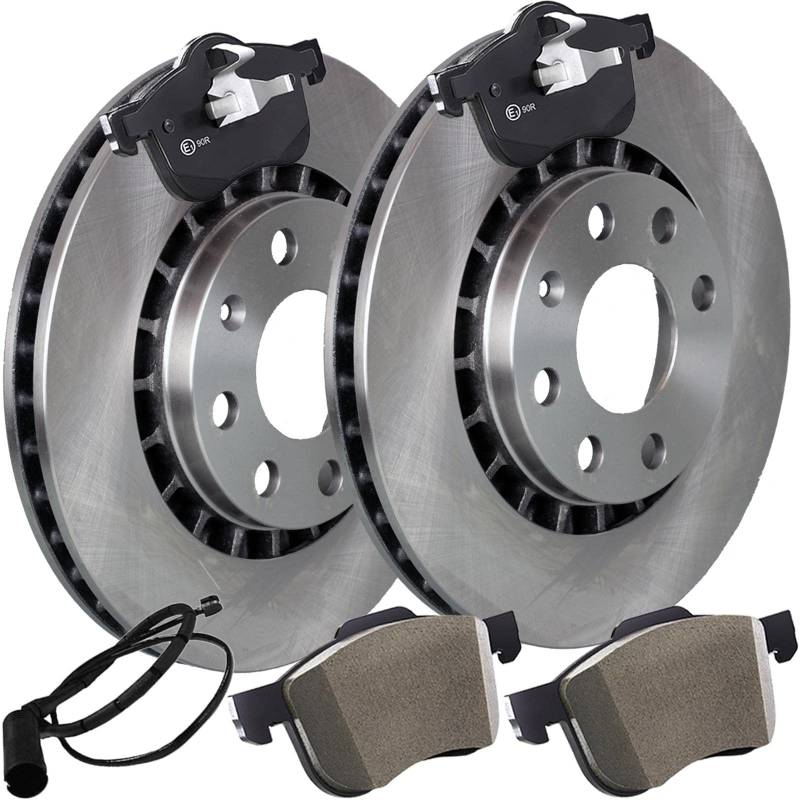 BandelOne Bremsscheiben massiv + Bremsbeläge + Warnkontakt vorne passend für 3er E36 Z3 von BandelOne
