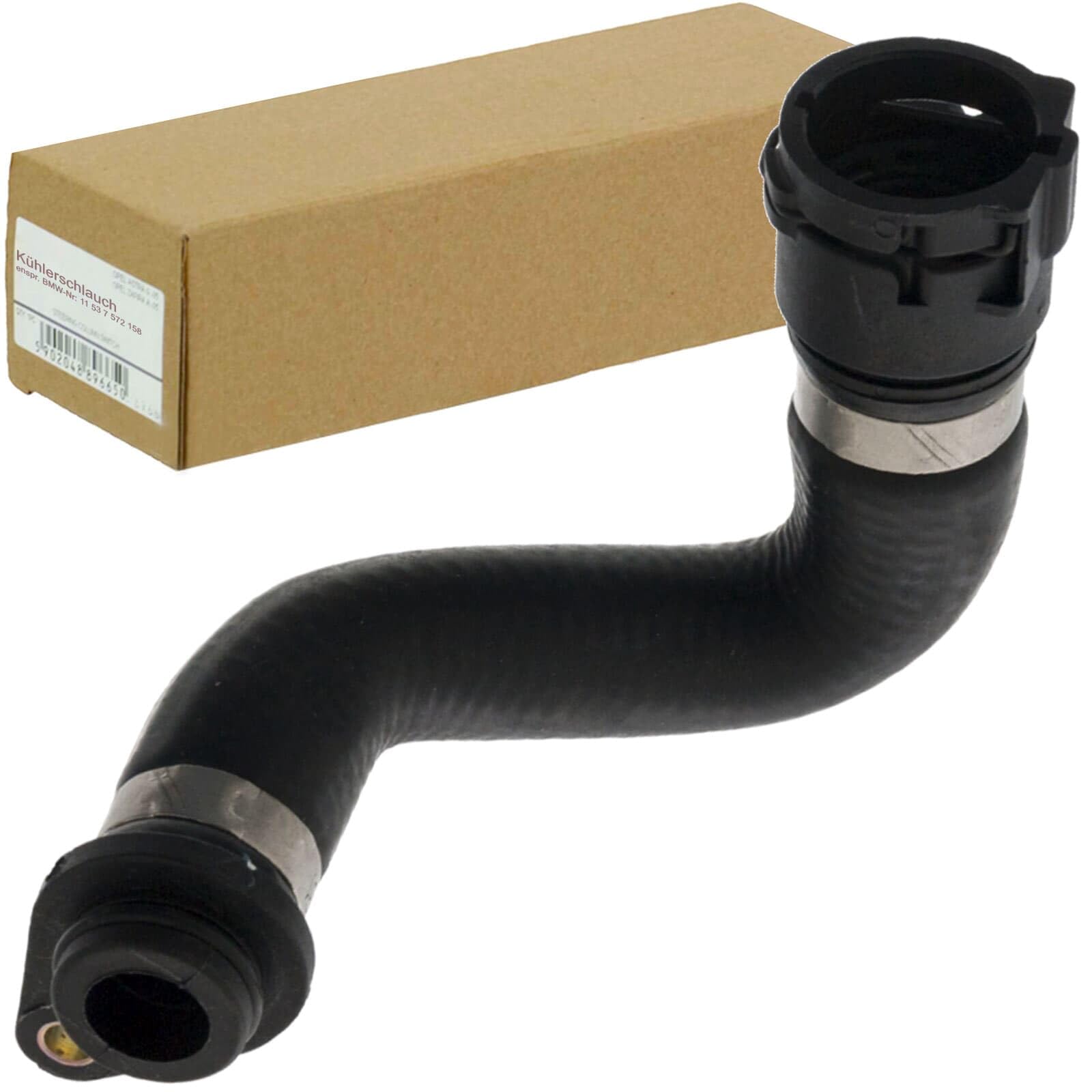BandelOne Kühlerschlauch, Schwarz, Kunststoff, Automobil-Kühlschlauch, 1x, 121 mm, von Motor nach Thermostat, rechts passend für E81-E87 X3 E46 E90 316i 318i BandelOne Kühlerschlauch, Schwarz, Kunststoff, Automobil-Kühlschlauch, 1x, 121 mm, von Motor nach Thermostat, rechts passend für E81-E87 X3 E46 E90 316i 318i von BandelOne