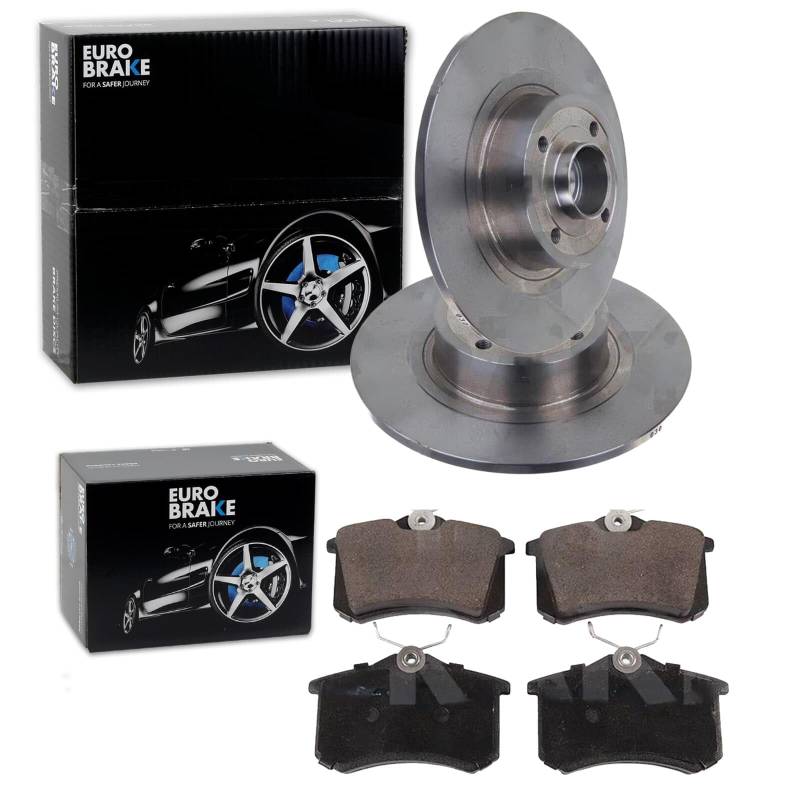 EUROBRAKE Bremsscheiben 270mm + Beläge hinten passend für Megane 2 II von BandelOne