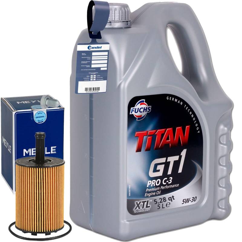 Ölfilter-Set + 5W30 Öl für A2 3 4 5 6 Golf 5 Passat 3C Polo 9N von BandelOne