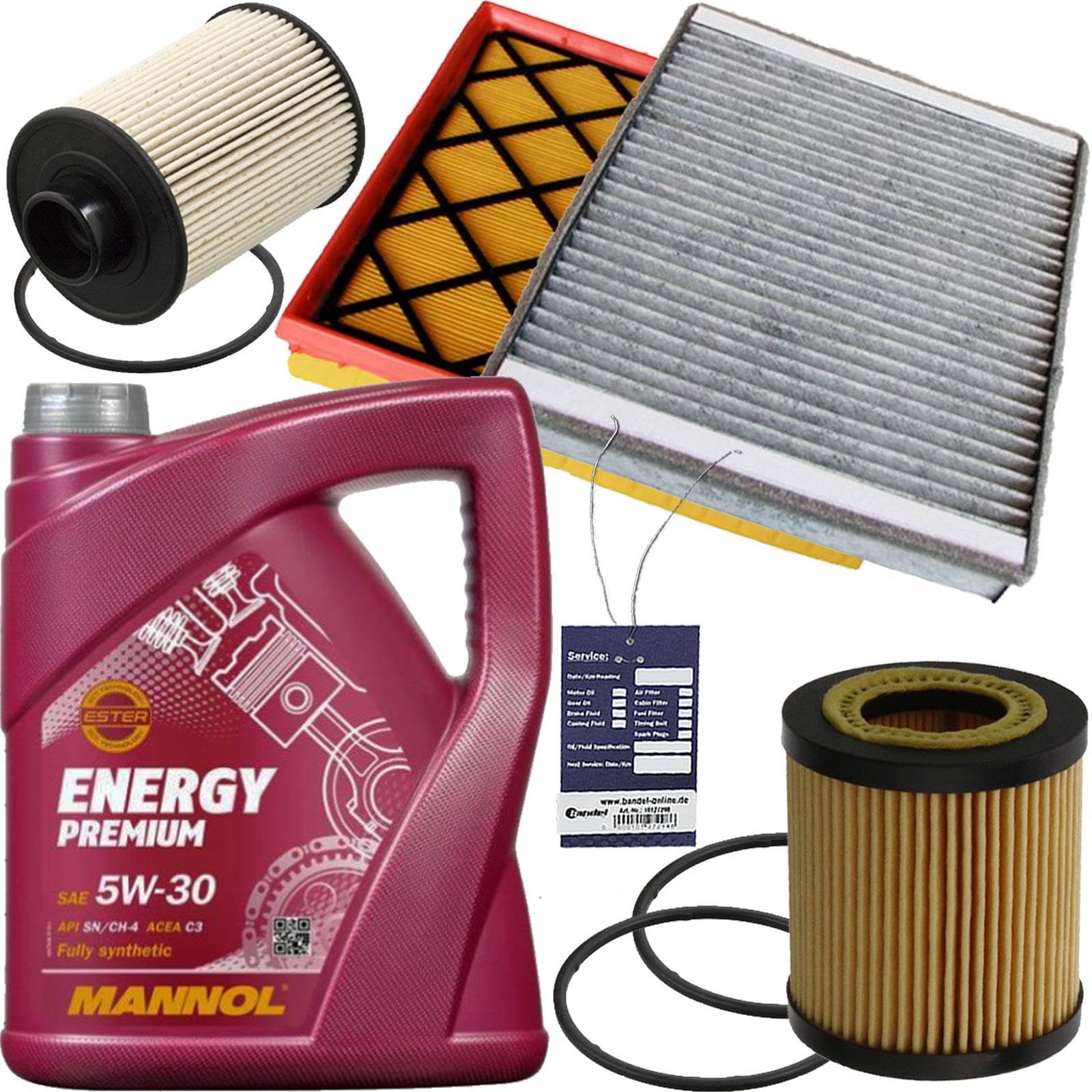 Filterset + 5L 5W30 Motoröl 1.9 CDTI passend für Vectra C Filterset + 5L 5W30 Motoröl 1.9 CDTI passend für Vectra C von BandelOne