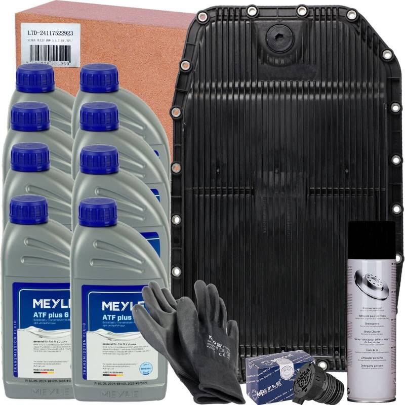 GetriebeÖlWANNE + Filter + 8x1L ATF Öl + STECKER 6-Gang passend für 3er E90 5 E60 von BandelOne