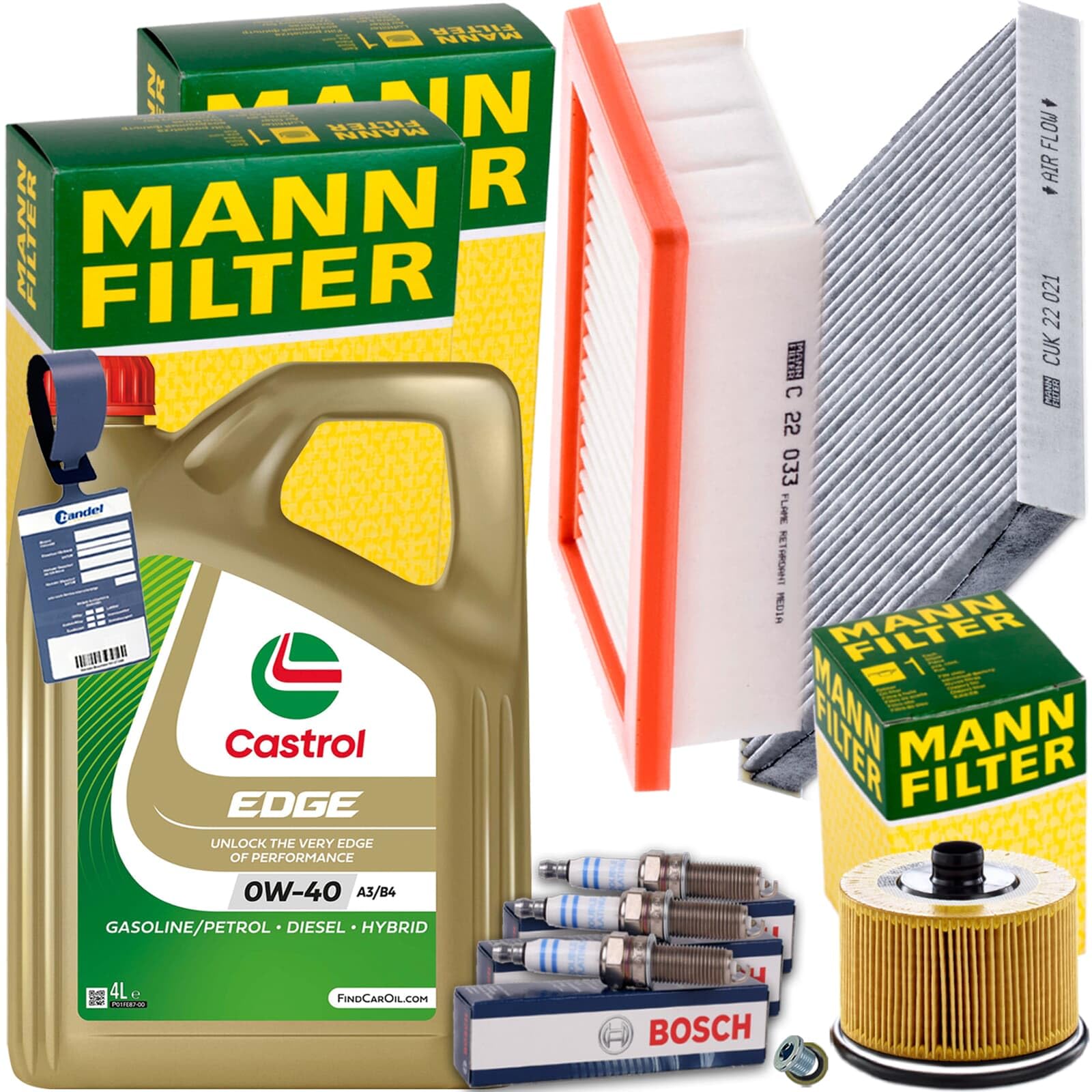 Inspektionspaket + 0W-40 Motoröl passend für ForTwo ForFour 0.9 Inspektionspaket + 0W-40 Motoröl passend für ForTwo ForFour 0.9 von BandelOne