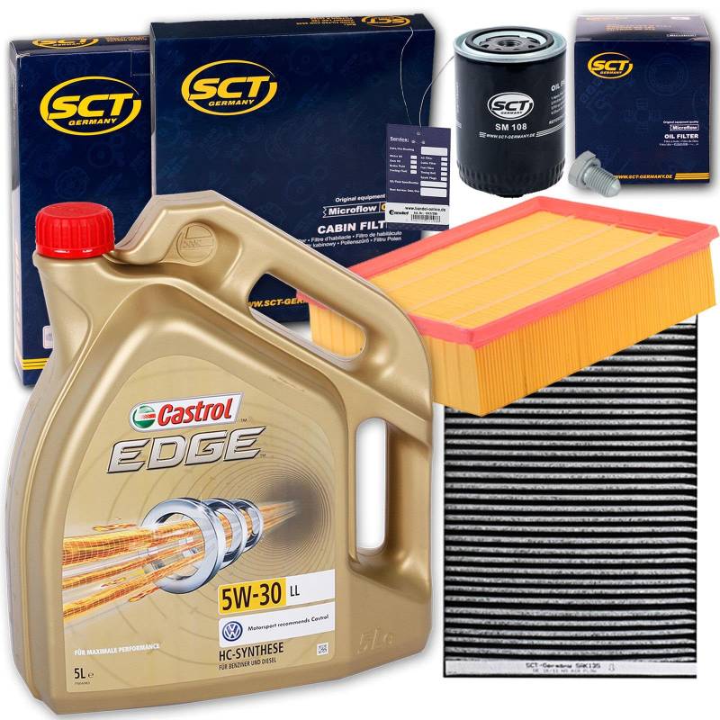 Inspektionspaket + 1 5W30 Öl 1.8T für A4 8E B6 B7 EXEO 150-190 PS von BandelOne