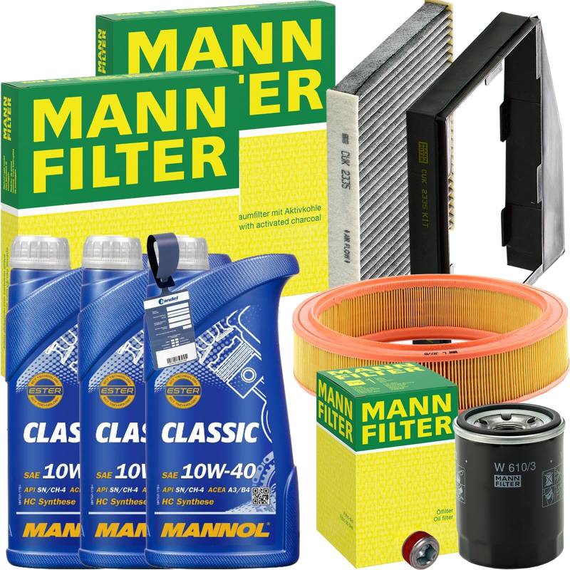 Inspektionspaket + 10W-40 Motoröl passend für 1.2 Doblo Punto 188 von BandelOne