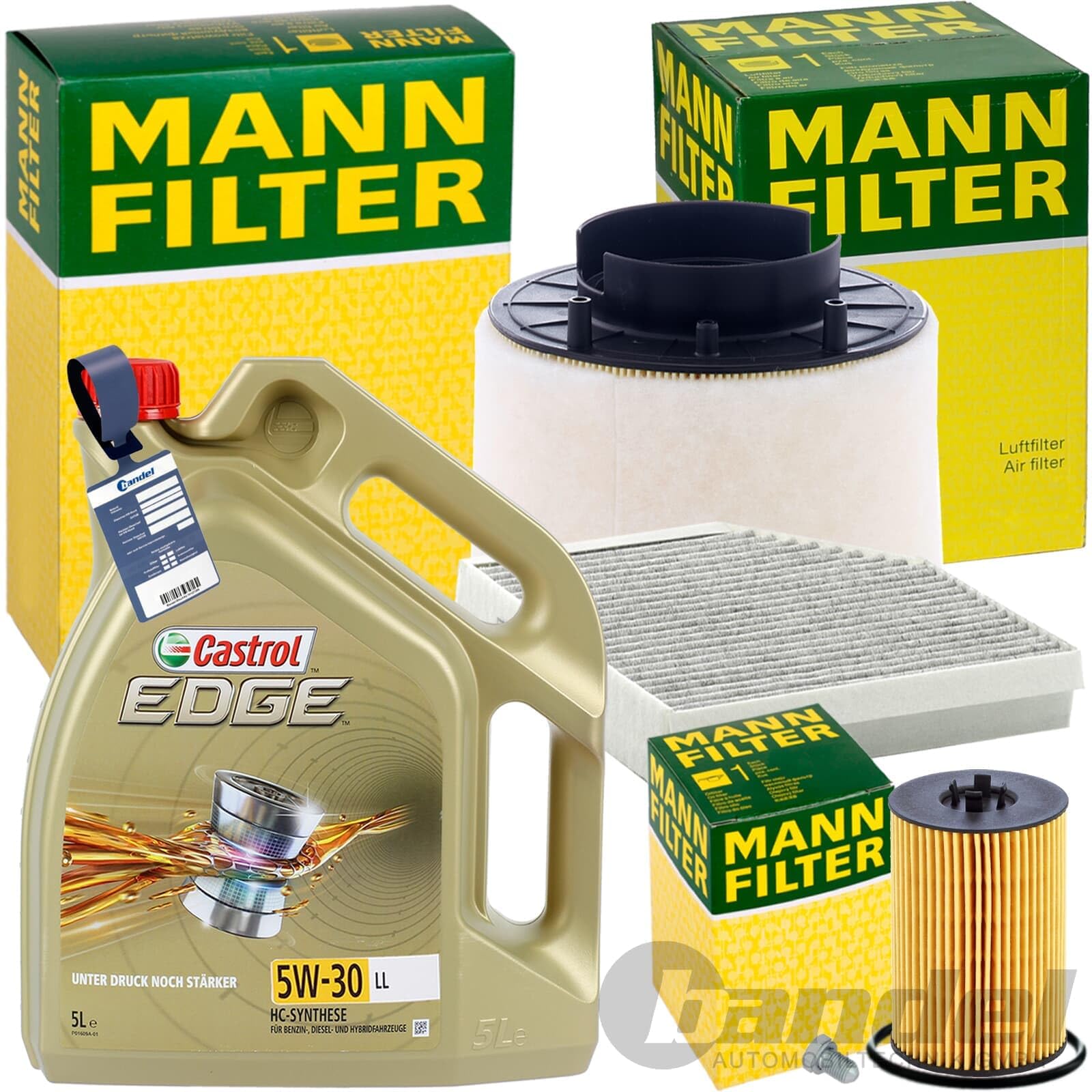 Inspektionspaket + 5L 5W-30 Motoröl passend für A4 B8 Q5 8RB TDI Inspektionspaket + 5L 5W-30 Motoröl passend für A4 B8 Q5 8RB TDI von BandelOne