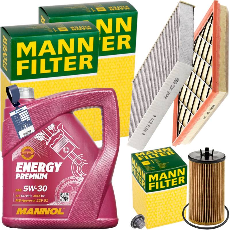 Inspektionspaket + 5L 5W-30 Motoröl passend für Astra J 1.4-1.6 von BandelOne