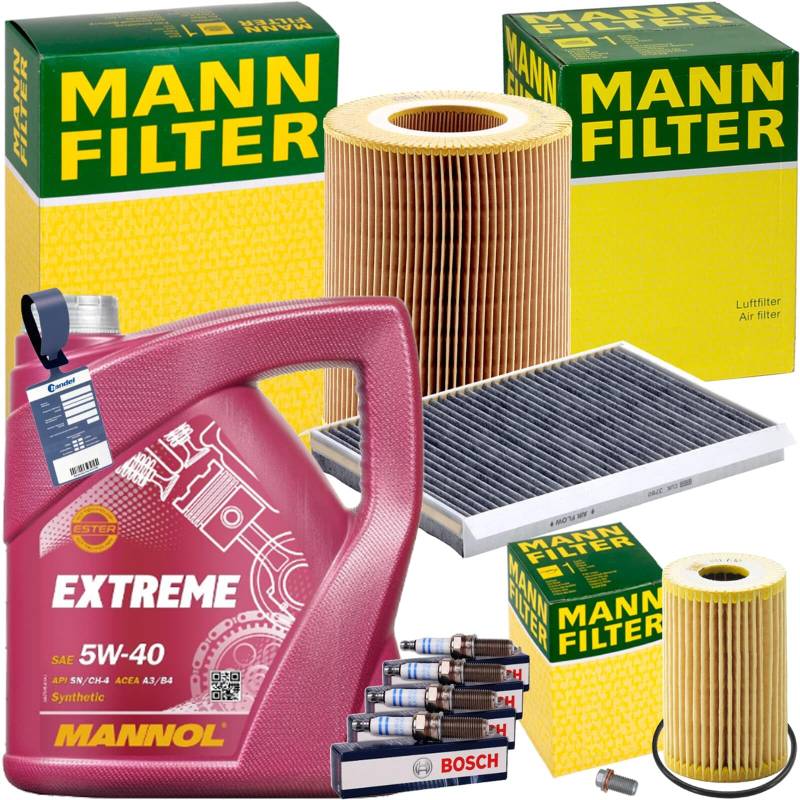 Inspektionspaket + 5L 5W-40 Motoröl passend für A Klasse W168 von BandelOne