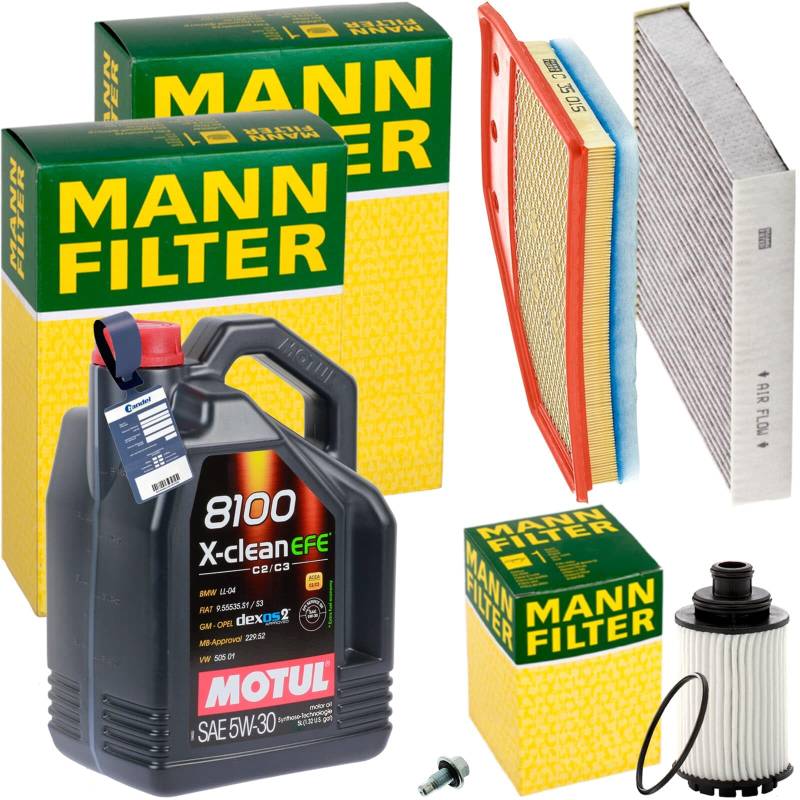 Inspektionspaket + 5L EFE 5W-30 Öl passend für Insignia B 2.0 CDTI von BandelOne