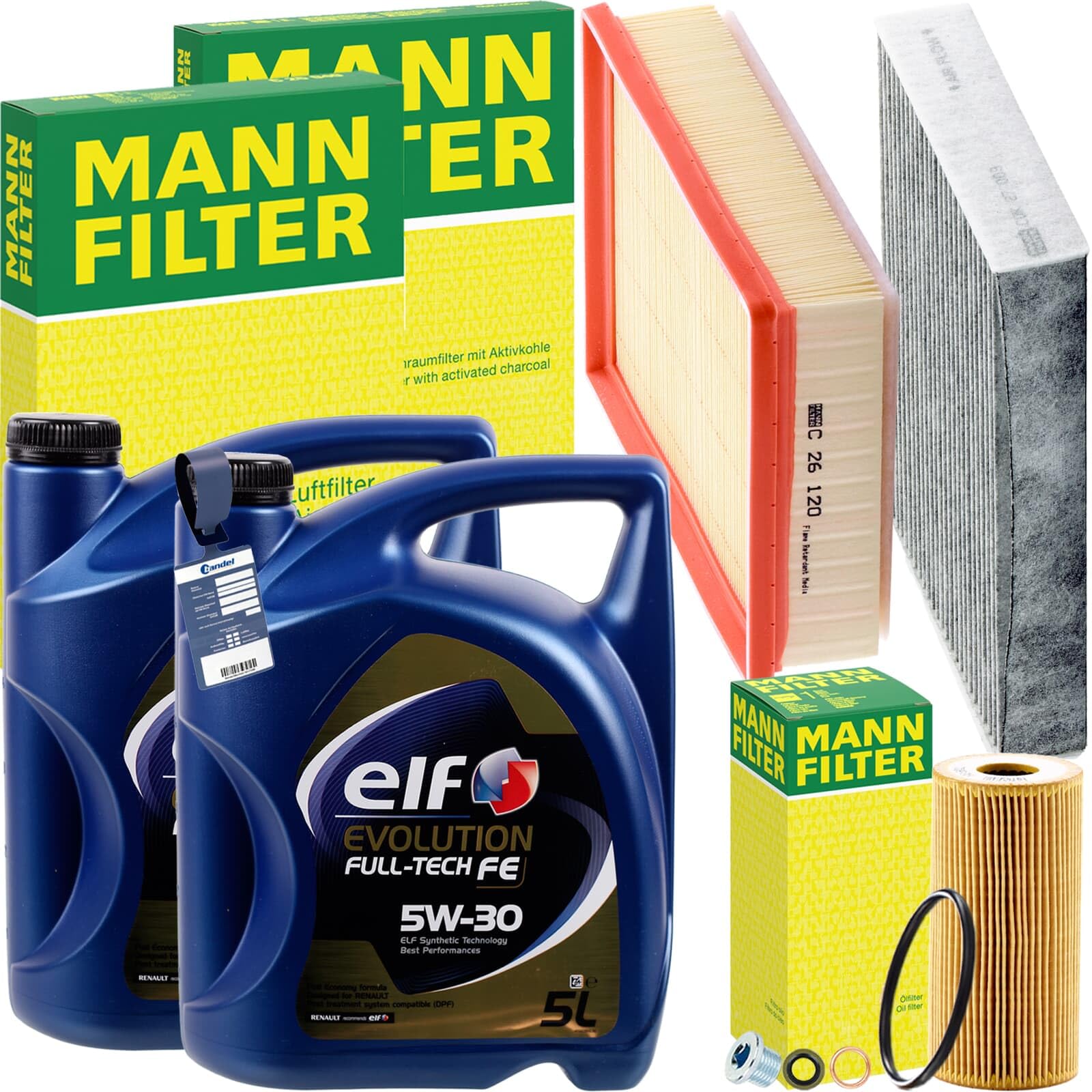 Inspektionspaket + 5W-30 Motoröl passend für 1.6 dci TRAFIC 3 Inspektionspaket + 5W-30 Motoröl passend für 1.6 dci TRAFIC 3 von BandelOne