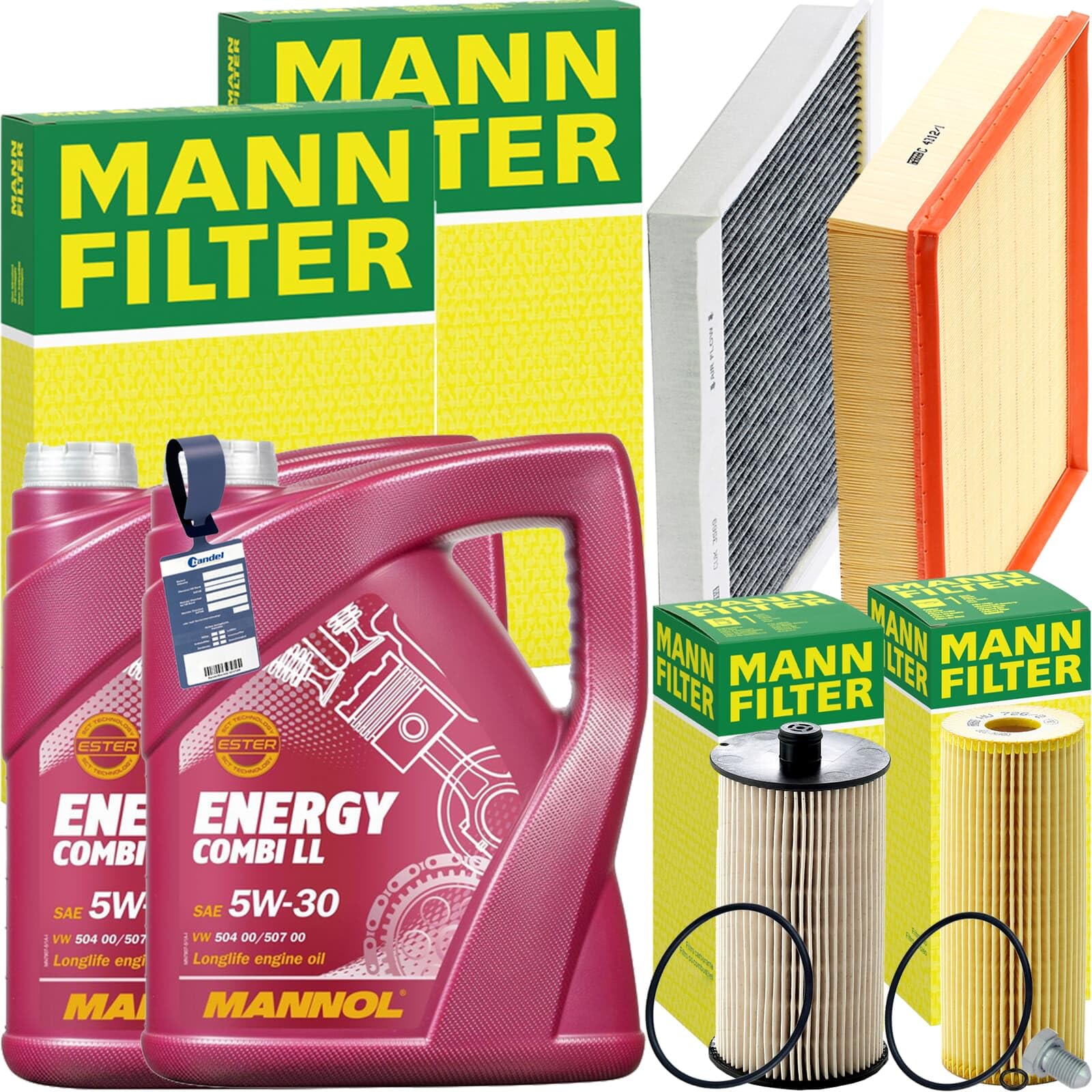 Inspektionspaket + 5W-30 Motoröl passend für 2.5 TDI CRAFTER 2E/F Inspektionspaket + 5W-30 Motoröl passend für 2.5 TDI CRAFTER 2E/F von BandelOne
