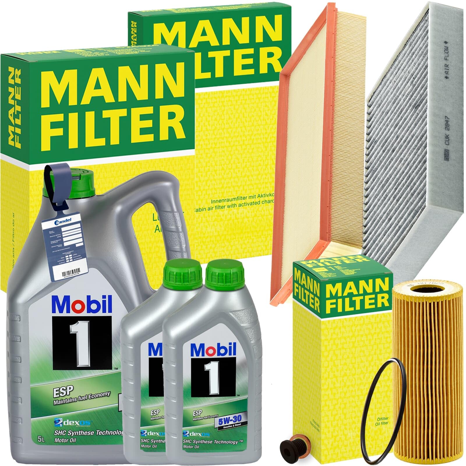 Inspektionspaket + 5W-30 Öl passend für 7P5 Cayenne HYBDRID Inspektionspaket + 5W-30 Öl passend für 7P5 Cayenne HYBDRID von BandelOne