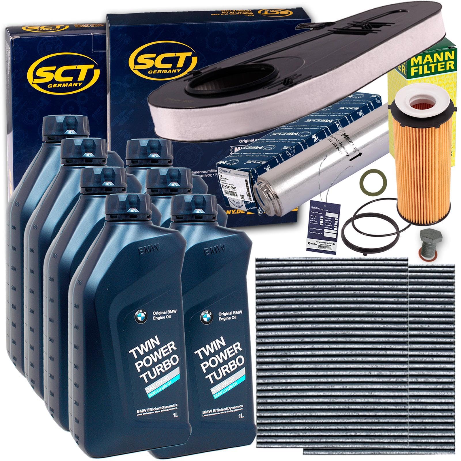 Inspektionspaket + 5W30 Öl LL passend für 5er F10 F07 F11 7er F01 Inspektionspaket + 5W30 Öl LL passend für 5er F10 F07 F11 7er F01 von BandelOne