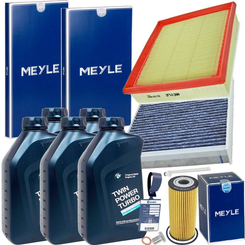 Inspektionspaket + 5W30 Öl passend für 1er F20 21 3er F30 4er F32 F36 von BandelOne