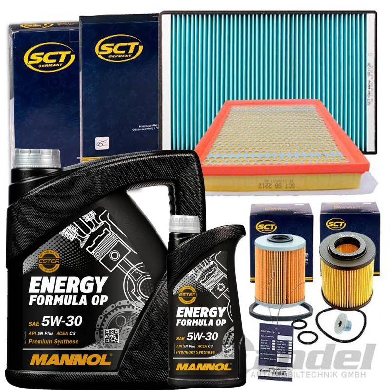 Inspektionspaket + 5W30 Öl passend für Astra H CARAVAN 1.7 110 125 PS von BandelOne