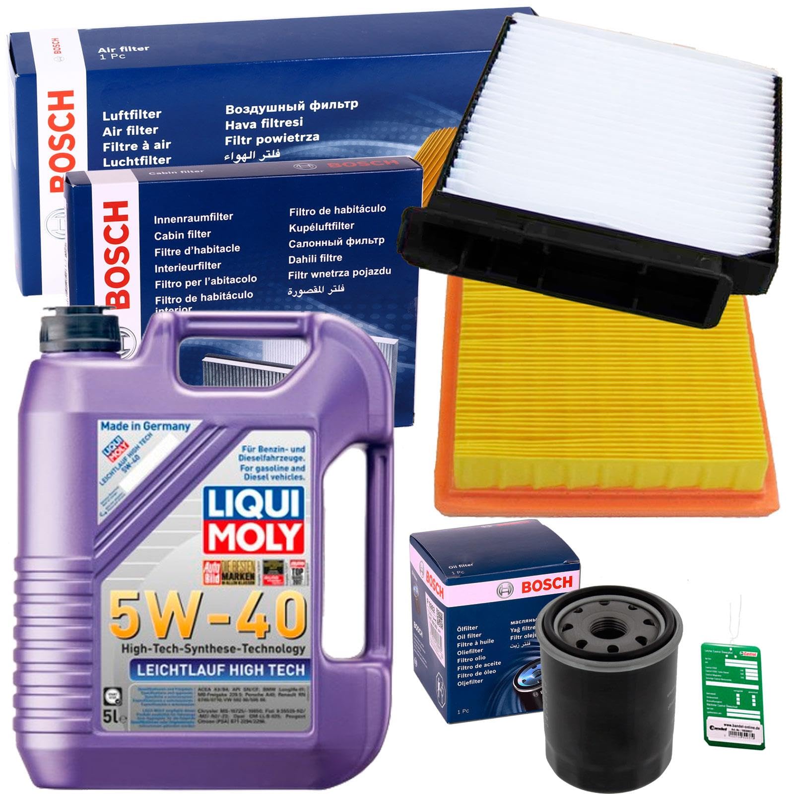 Inspektionspaket + 5W40 Öl passend für 1.0 1.2 1.4 + 16V MICRA 3 K12/CC Inspektionspaket + 5W40 Öl passend für 1.0 1.2 1.4 + 16V MICRA 3 K12/CC von BandelOne