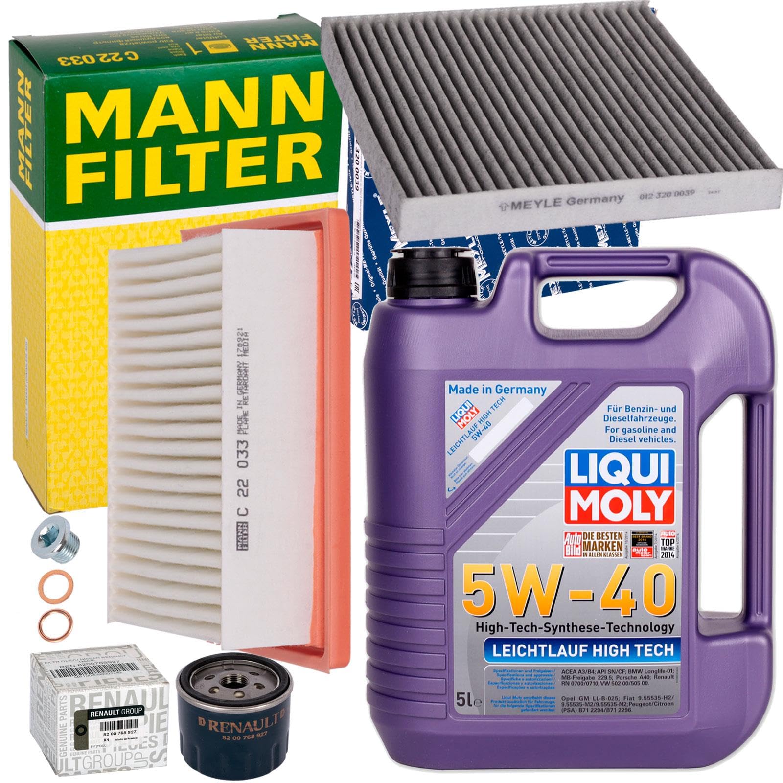 Inspektionspaket + 5W40 Öl 0.9 + 1.0 passend für Twingo BCM 3 453 Inspektionspaket + 5W40 Öl 0.9 + 1.0 passend für Twingo BCM 3 453 von BandelOne