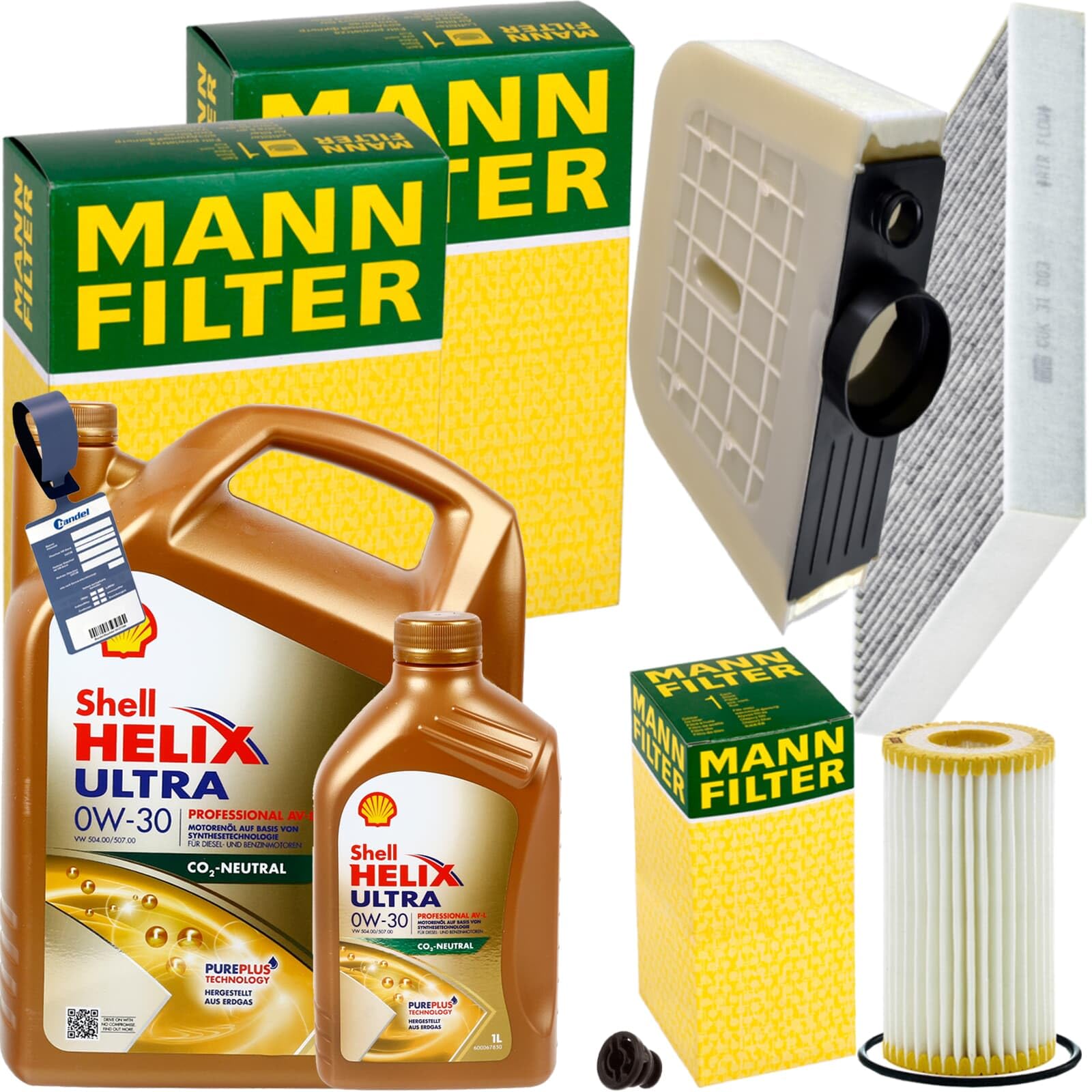 Inspektionspaket + 6L SHELL 0W-30 Motoröl passend für Q7 4M TDI Inspektionspaket + 6L SHELL 0W-30 Motoröl passend für Q7 4M TDI von BandelOne