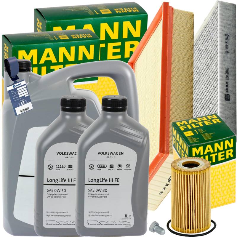 Inspektionspaket + 7L 0W30 Motoröl passend für T5 6 2.0TDI von BandelOne