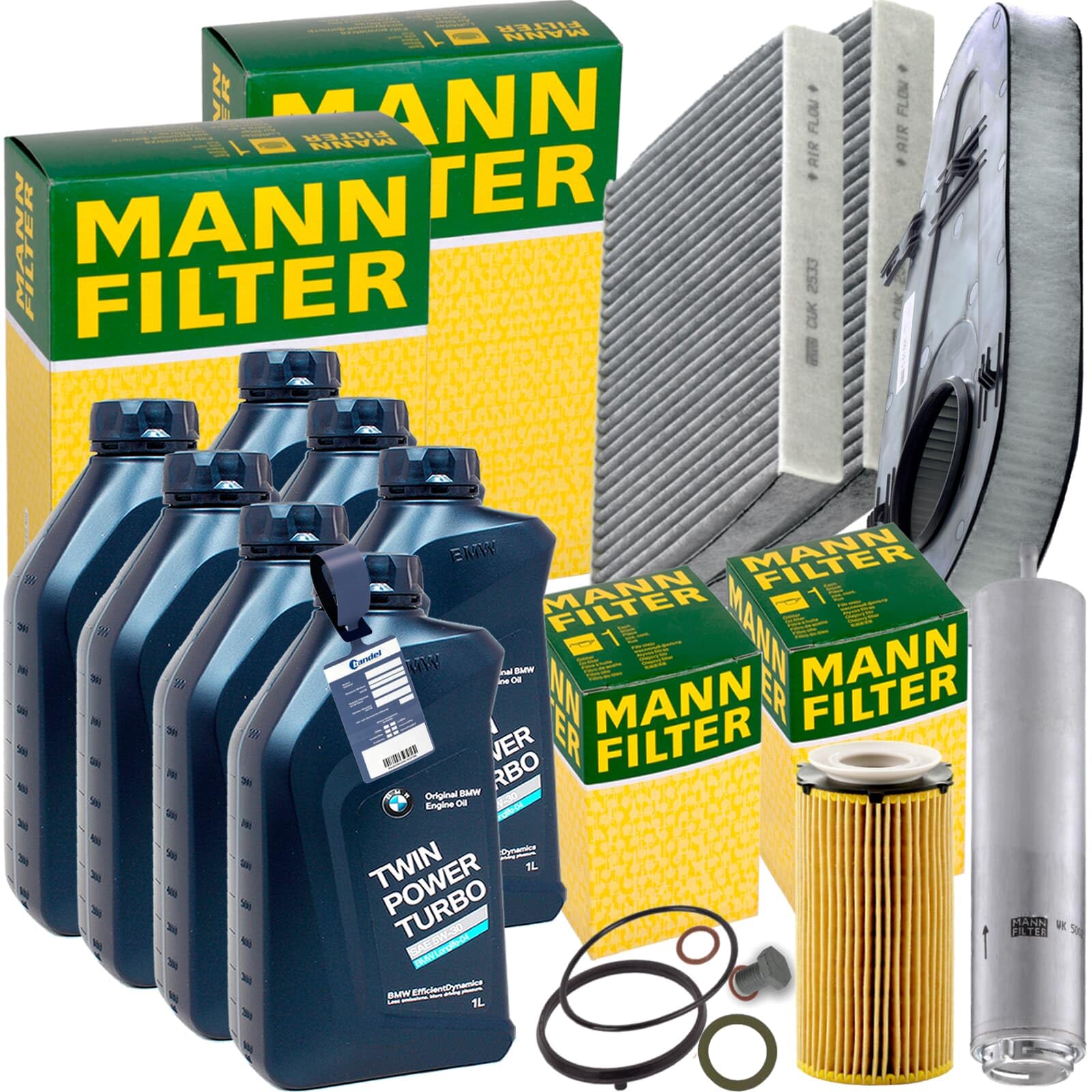 Inspektionspaket + 7L 5W-30 Öl passend für 5er 7er F10 525-30d Inspektionspaket + 7L 5W-30 Öl passend für 5er 7er F10 525-30d von BandelOne