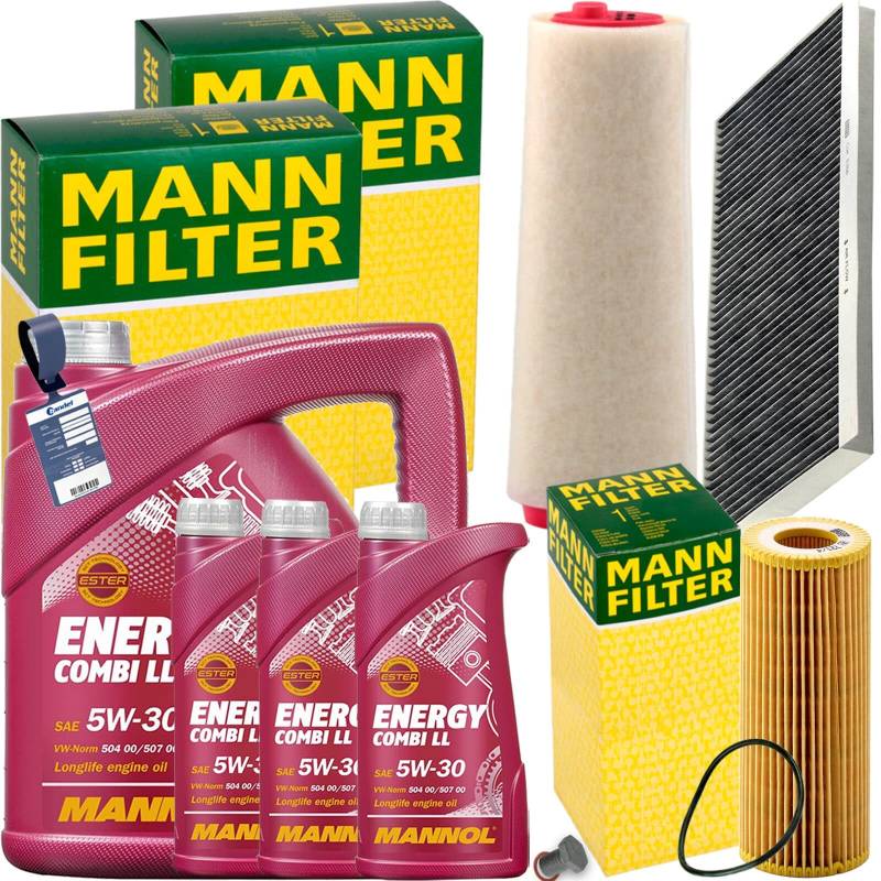 Inspektionspaket + 8L 5W-30 Öl passend für 3.0d X5 E53 211-218PS von BandelOne
