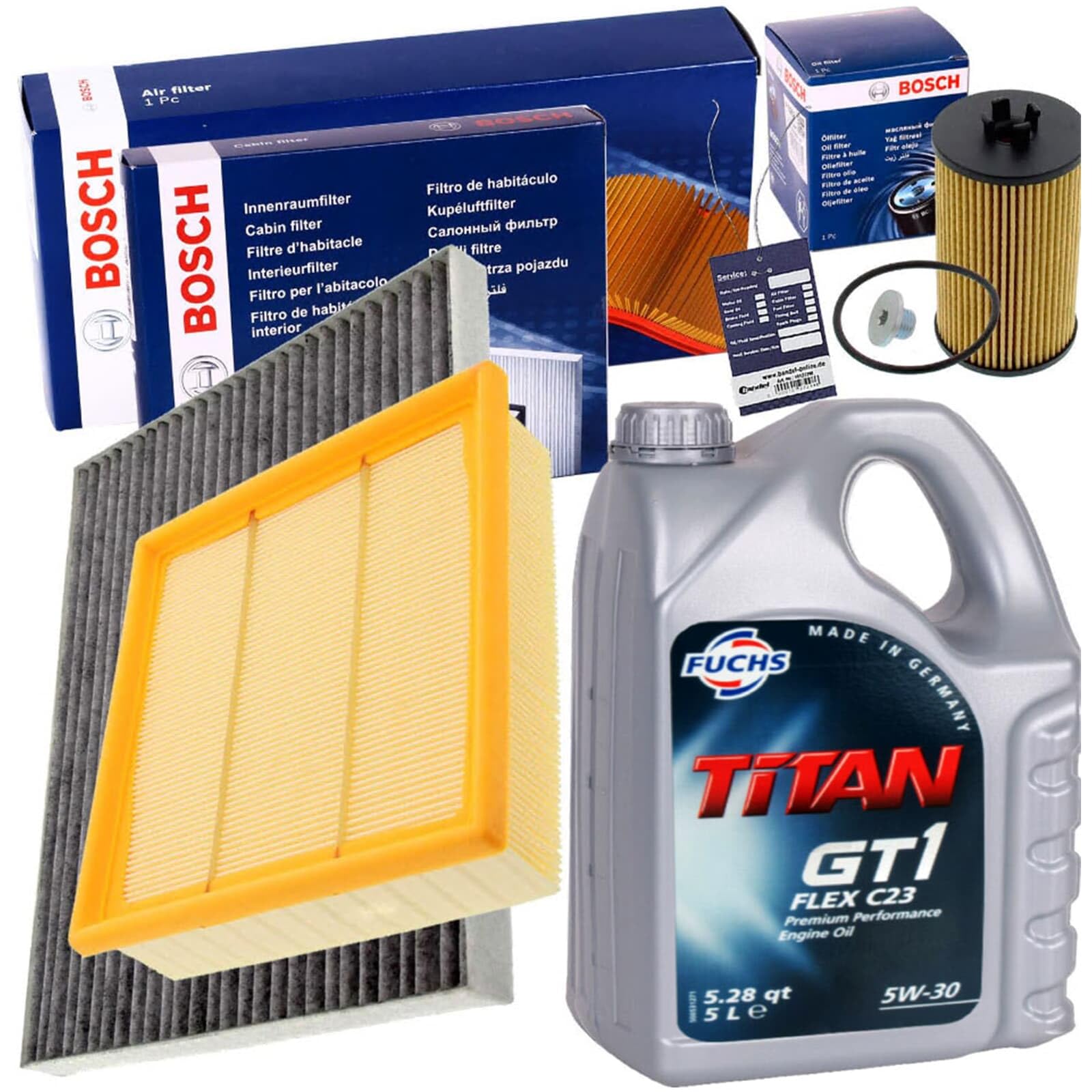 Inspektionspaket + FUCHS 5W30 Motoröl 1.0-1.4 + LPG passend für CORSA D Inspektionspaket + FUCHS 5W30 Motoröl 1.0-1.4 + LPG passend für CORSA D von BandelOne