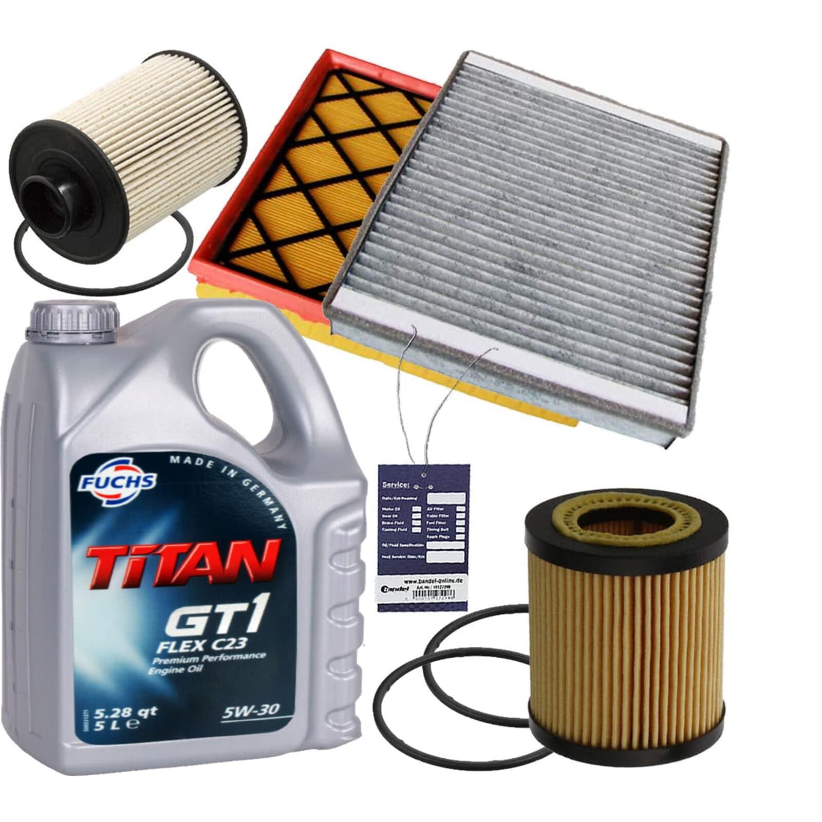Inspektionspaket + FUCHS 5W30 Motoröl für 1.9 CDTI Vectra C Inspektionspaket + FUCHS 5W30 Motoröl für 1.9 CDTI Vectra C von BandelOne