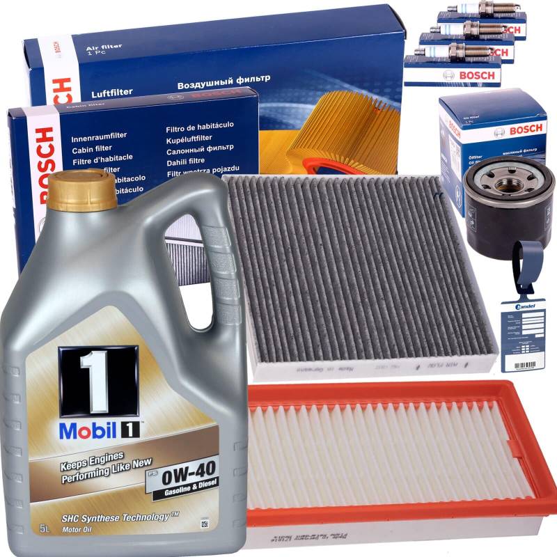 Inspektionspaket + Zündkerzen + 0W40 Öl für 451 Coupe ForTwo 61-102 PS von BandelOne