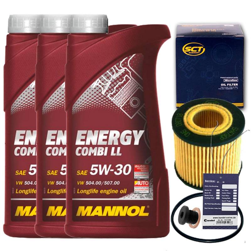 Inspektionspaket 3l Motoröl 5W-30 + Filterset von BandelOne