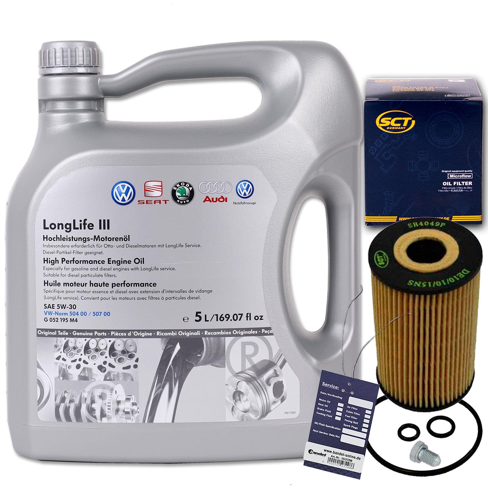 Ölfilter Filter + 0W30 Öl passend für A1 A3 Golf 5 6 Passat 3C Polo 6R Ölfilter Filter + 0W30 Öl passend für A1 A3 Golf 5 6 Passat 3C Polo 6R von BandelOne