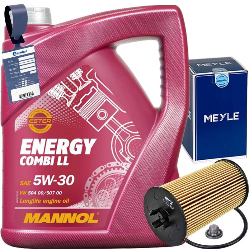 Inspektionspaket Ölwechsel Set Meyle Ölfilter + 5l Motoröl 5W-30 von BandelOne