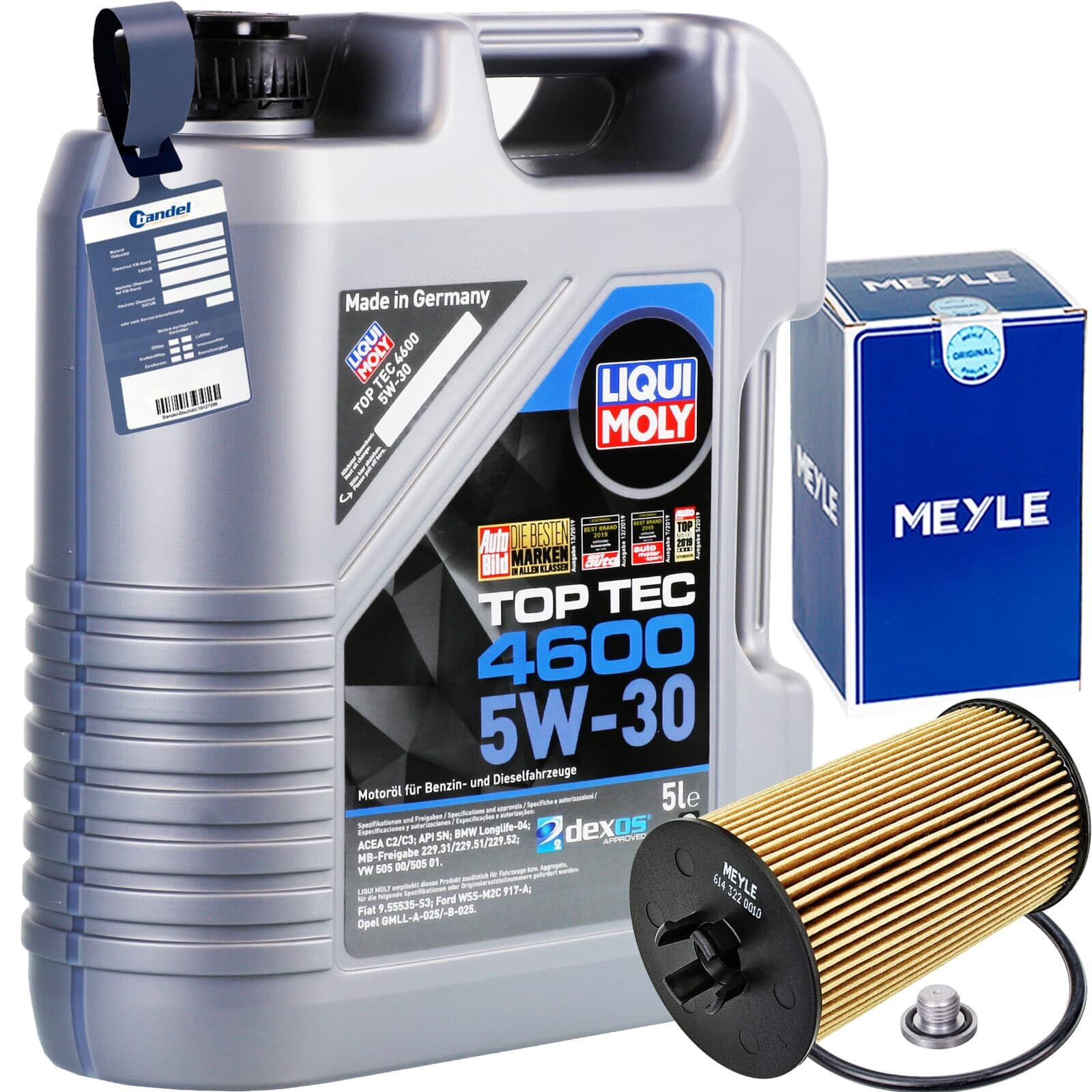 Inspektionspaket Ölwechsel Set Meyle Ölfilter + 5l Motoröl 5W-30 Inspektionspaket Ölwechsel Set Meyle Ölfilter + 5l Motoröl 5W-30 von BandelOne