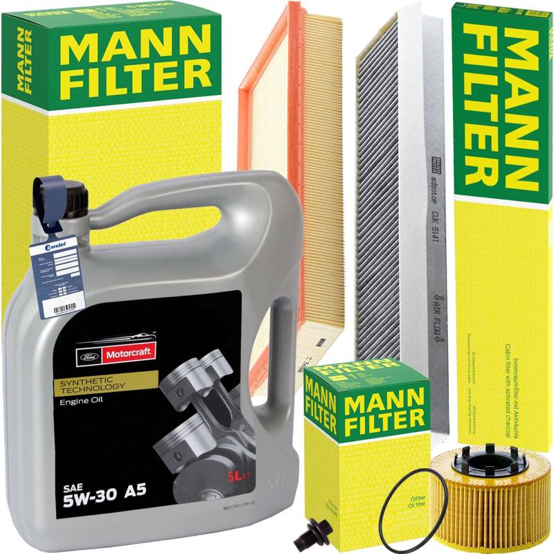 Inspektionspaket passend für 2.0 + 2.2 TDCI Mondeo 3 + 5W-30 Öl von BandelOne