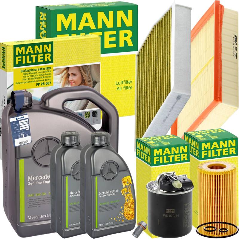 Inspektionspaket passend für W176 CLA 180-220d + 5W-30 Öl von BandelOne