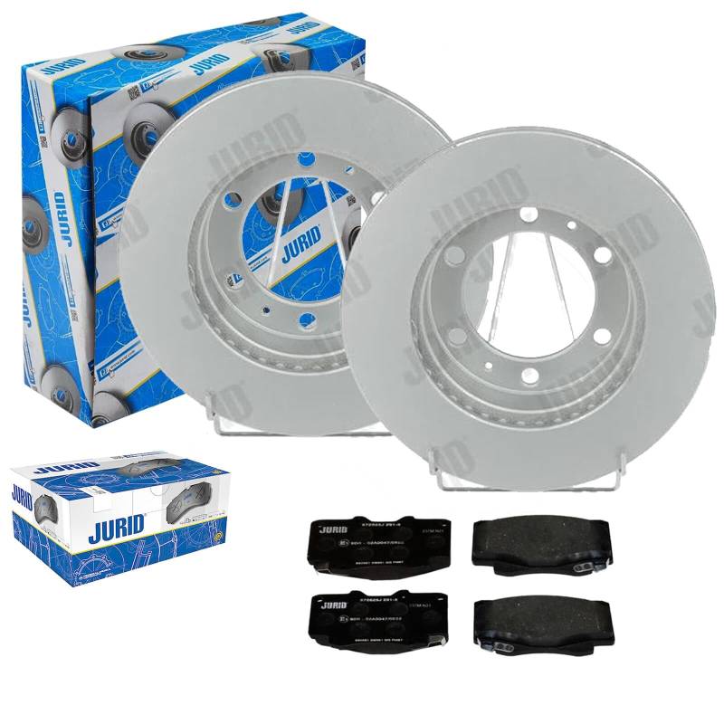 JURID Bremsscheiben 296mm + Beläge vorne passend für HILUX 7 + FORTUNER von BandelOne