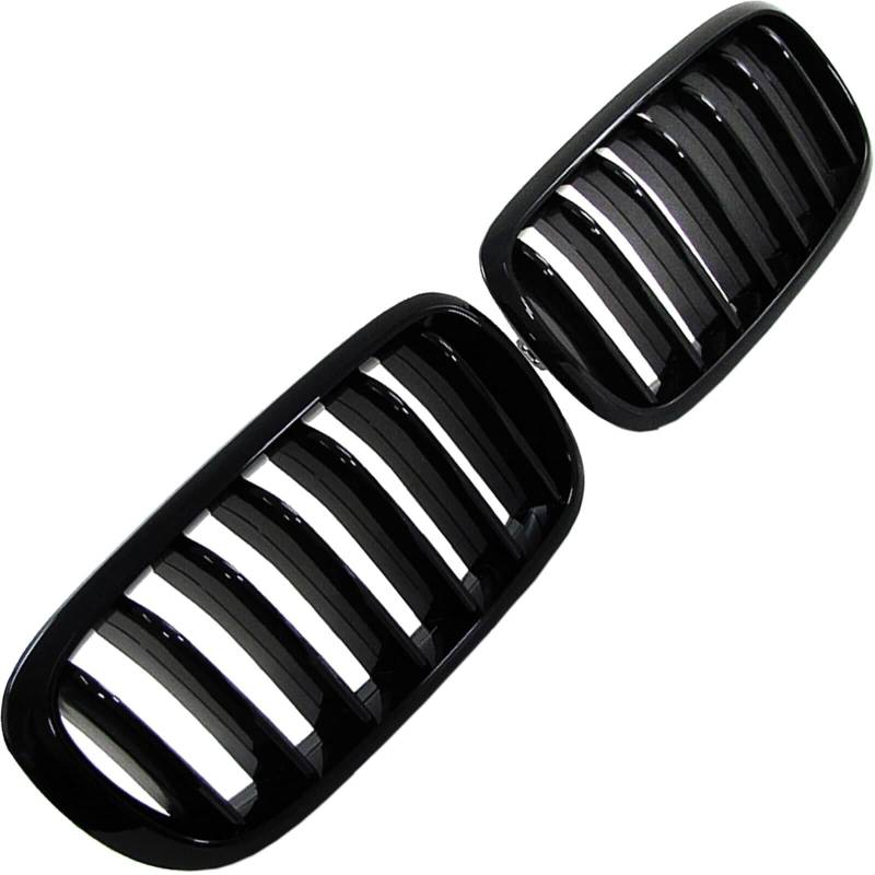 KÜHLERGRILL NIEREN GLÄNZEND SCHWARZ GLANZ passend für X5 M PERFOMANCE F15 X6 von BandelOne