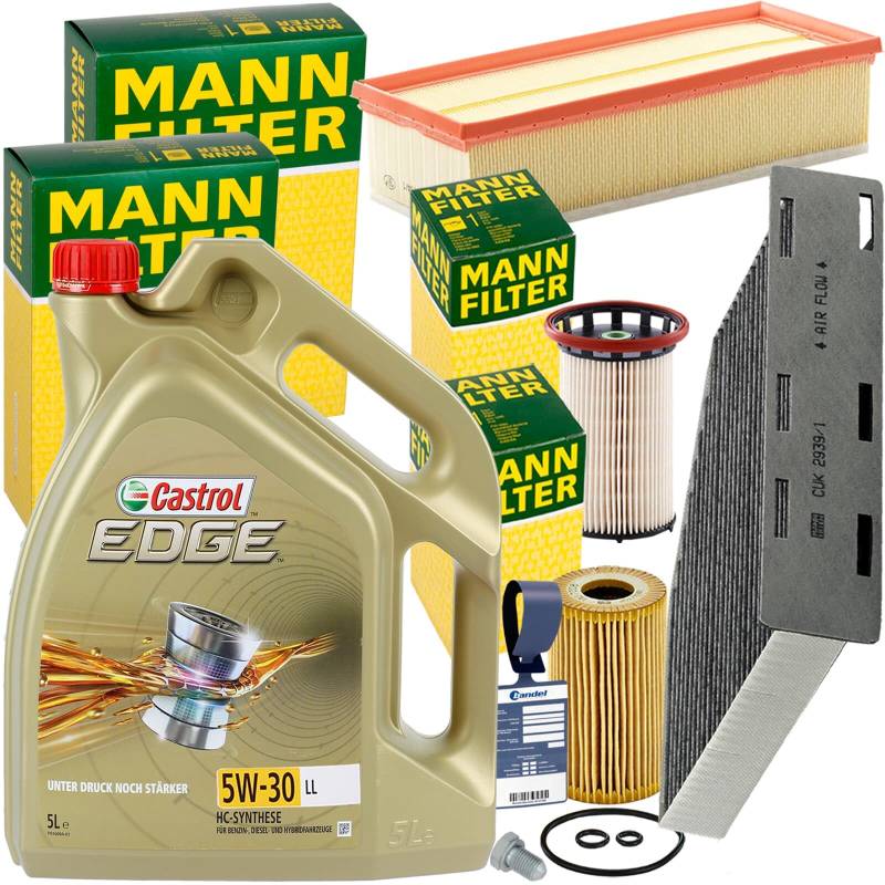 Inspektionspaket + 5L EDGE 5W30 Motoröl für Q3 von BandelOne