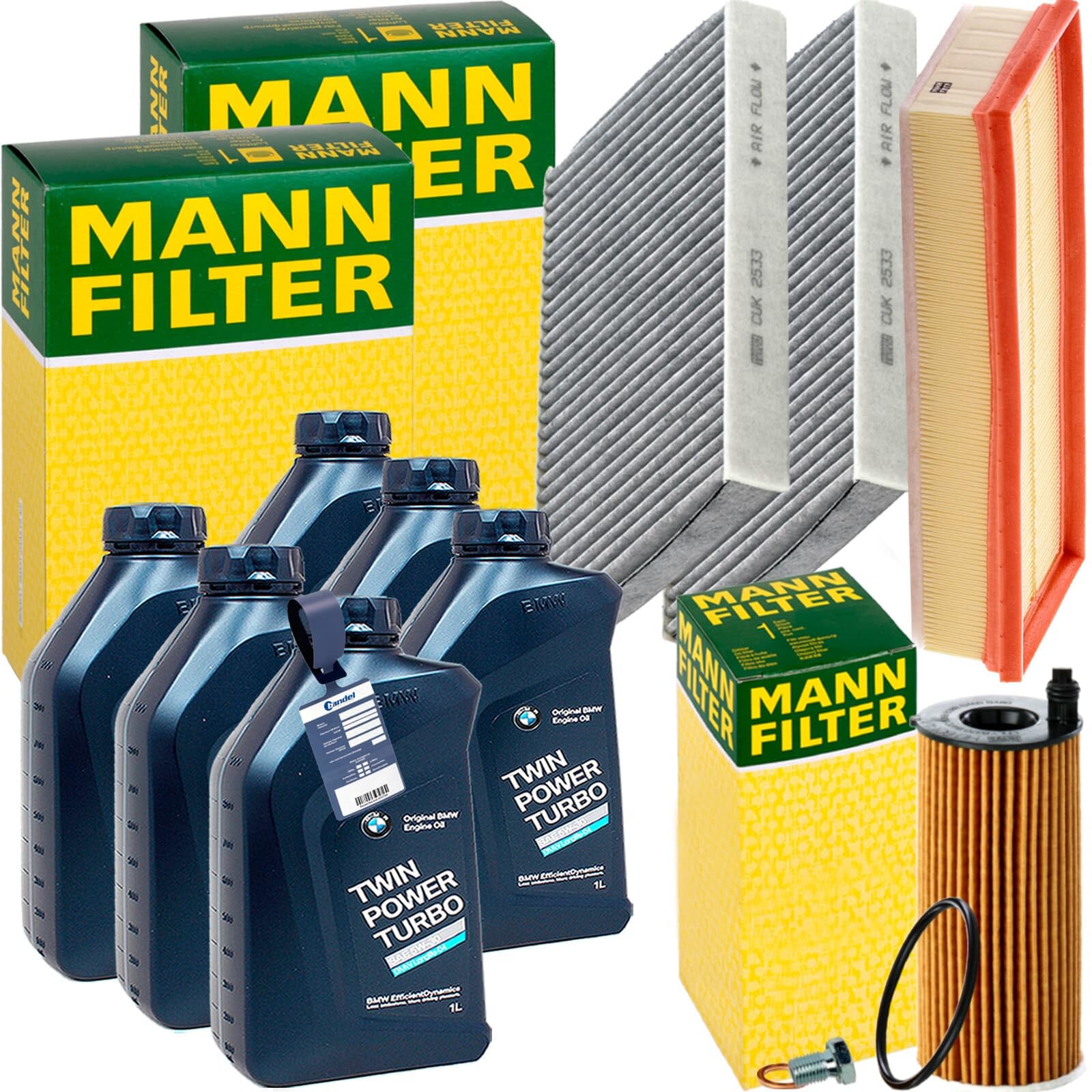 Inspektionspaket passend für 5er F10 11 520d xDrive + 6L 5W30 Öl Inspektionspaket passend für 5er F10 11 520d xDrive + 6L 5W30 Öl von BandelOne