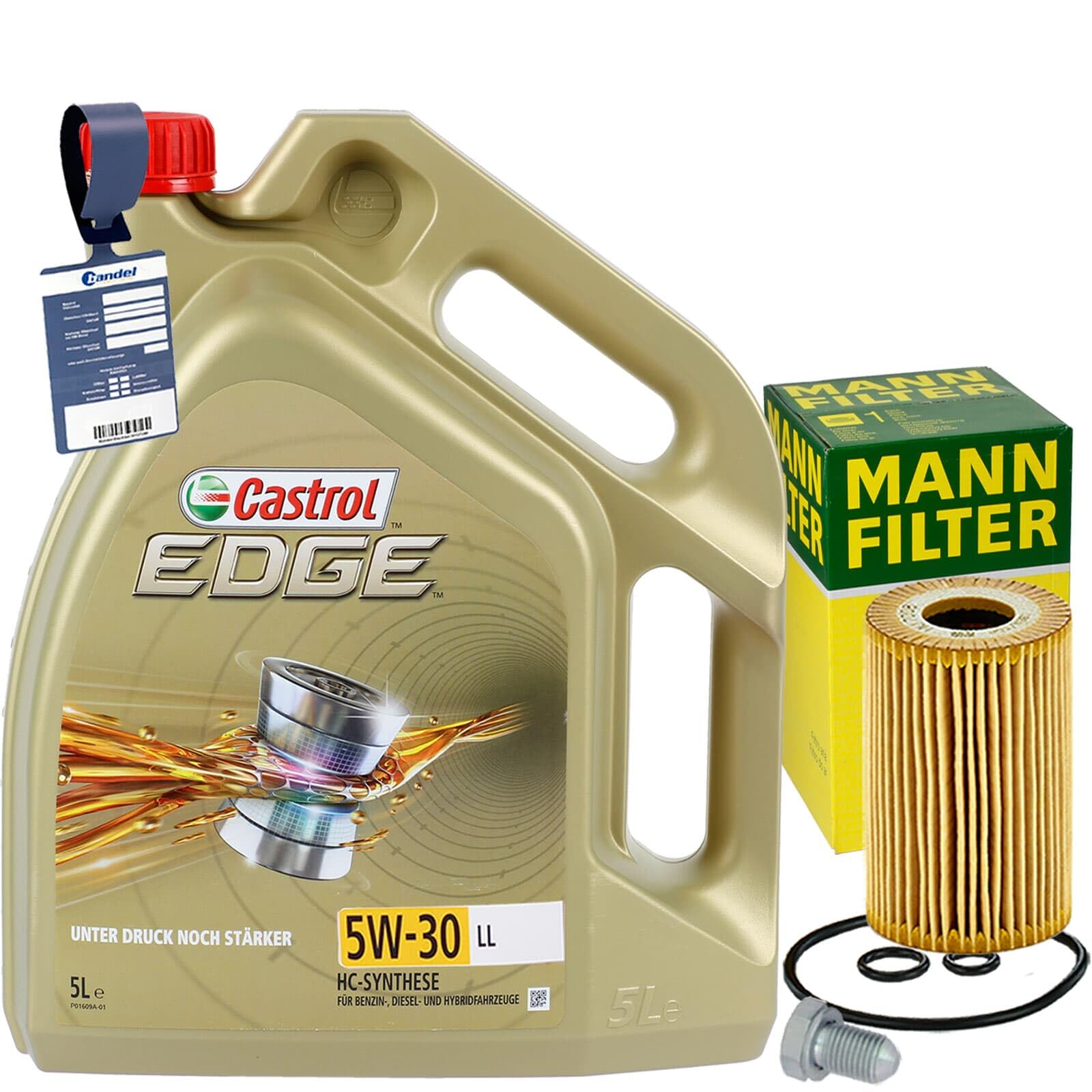 Ölfilter + 5W-30 Öl passend für Golf 5 + 6 Passat B6 + B7 1.6-2.0 TDI Ölfilter + 5W-30 Öl passend für Golf 5 + 6 Passat B6 + B7 1.6-2.0 TDI von BandelOne