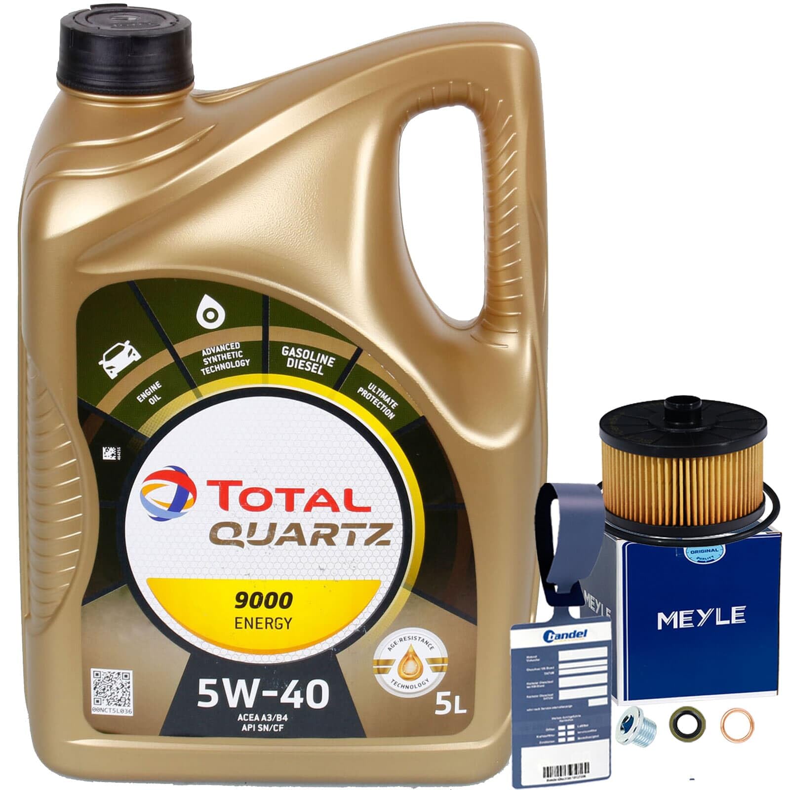 Ölfilter-Set + 5W40 Öl für Clio Megane 4 SCENIC 3 Duster Ölfilter-Set + 5W40 Öl für Clio Megane 4 SCENIC 3 Duster von BandelOne